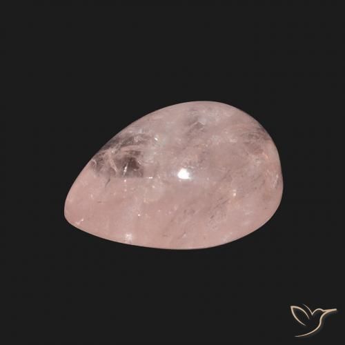 Morganite Rosa terroso naturale da 4.15 ct, Forma a pera, Trasparente