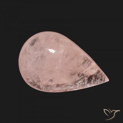 Morganite Rosa medio naturale da 6.62 ct, Forma a pera, Trasparente