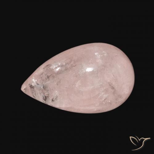 Morganite rosa fenicottero naturale da 3.67 ct, Forma a pera, Trasparente