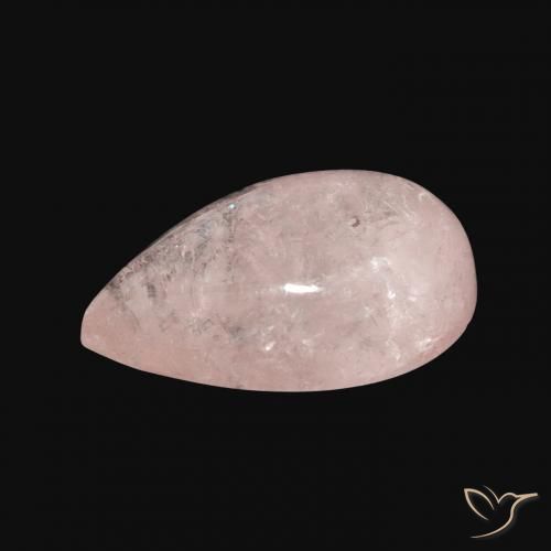 Morganite rosa fenicottero naturale da 3.67 ct, Forma a pera, Trasparente