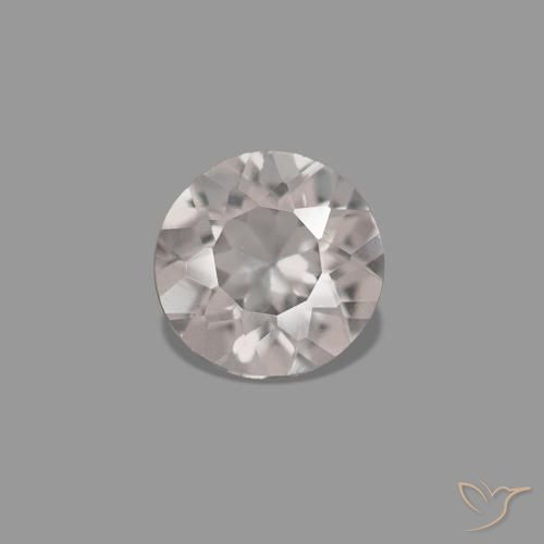 Morganite rosa fenicottero naturale da 0.21 ct, Taglio rotondo, VVS-VS
