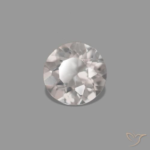 Morganite rosa fenicottero naturale da 0.21 ct, Taglio rotondo, VVS-VS