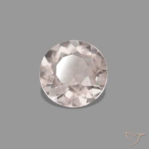 Morganite Rosa chiaro naturale da 0.40 ct, Rotondo, VS-SI