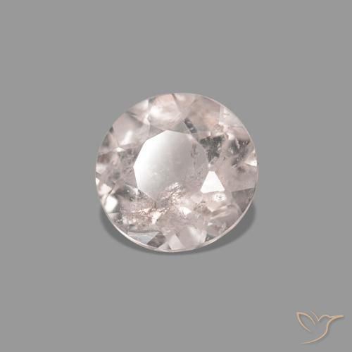 Morganite rosa fenicottero naturale da 0.36 ct, Rotondo, VS-SI