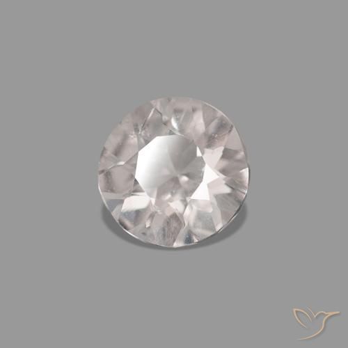 Morganite Rosa chiaro naturale da 0.18 ct, Taglio rotondo, VVS-VS