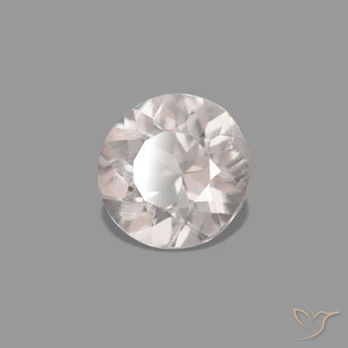 Morganite Rosa chiaro naturale da 0.15 ct, Rotondo, VVS-VS