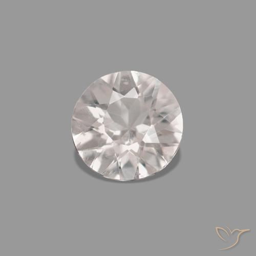 Morganite Rosa chiaro naturale da 0.22 ct, Rotondo, VVS-VS