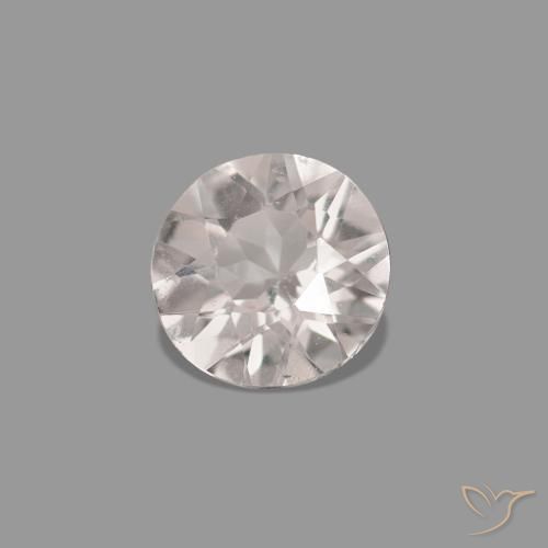 Morganite Rosa chiaro naturale da 0.22 ct, Rotondo, VVS-VS