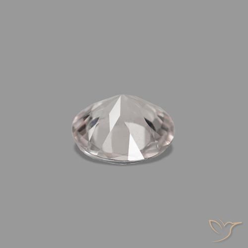 Morganite rosa fenicottero naturale da 0.16 ct, Rotondo, VVS-VS