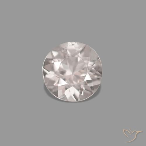 Morganite Rosa chiaro naturale da 0.20 ct, Rotondo, VVS-VS