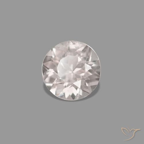 Morganite Rosa chiaro naturale da 0.20 ct, Rotondo, VVS-VS