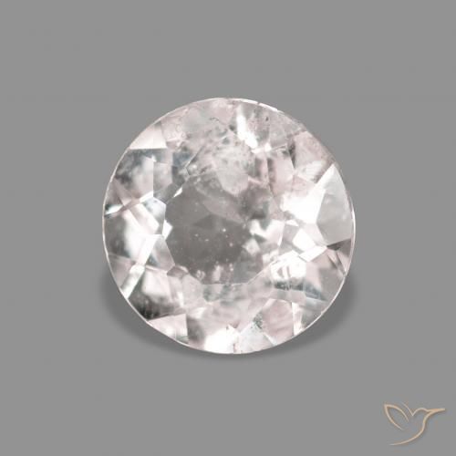 Morganite Rosa Molto Chiaro naturale da 0.52 ct, Rotondo, VS-SI