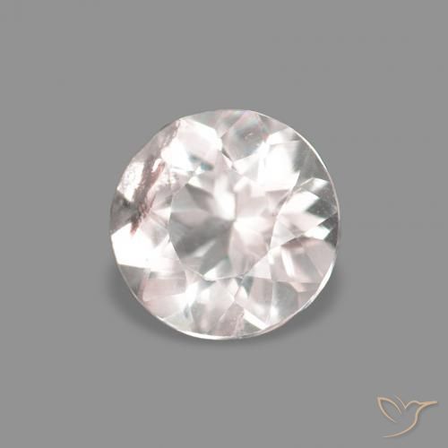 Morganite Rosa Molto Chiaro naturale da 0.18 ct, Rotondo, VS