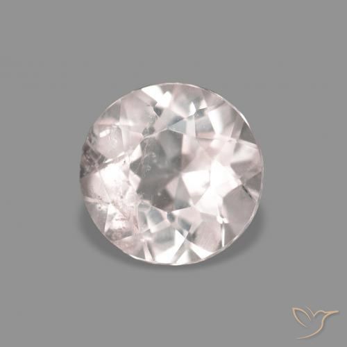 Morganite Rosa Molto Chiaro naturale da 0.30 ct, Rotondo, VS