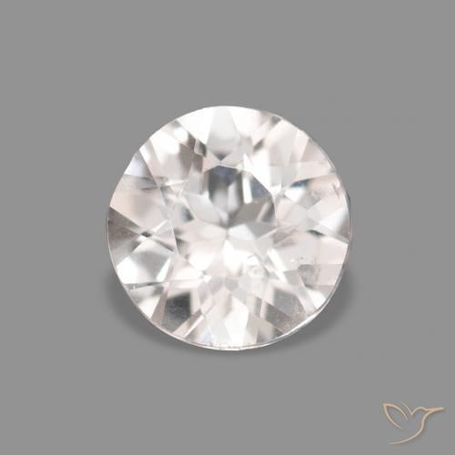 Morganite Rosa Molto Chiaro naturale da 0.26 ct, Rotondo, VVS-VS