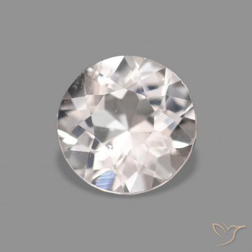 Morganite Rosa Molto Chiaro naturale da 0.38 ct, Rotondo, VS