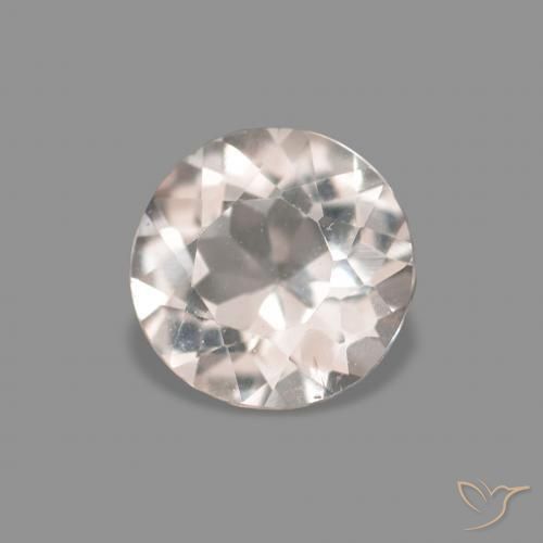 Morganite Rosa Molto Chiaro naturale da 0.33 ct, Rotondo, VVS-VS
