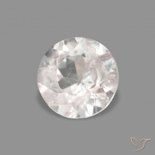 Morganite Rosa Molto Chiaro naturale da 0.40 ct, Rotondo, VS-SI