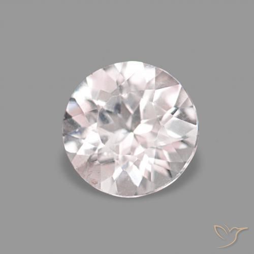 Morganite Rosa chiaro naturale da 0.18 ct, Rotondo, VS