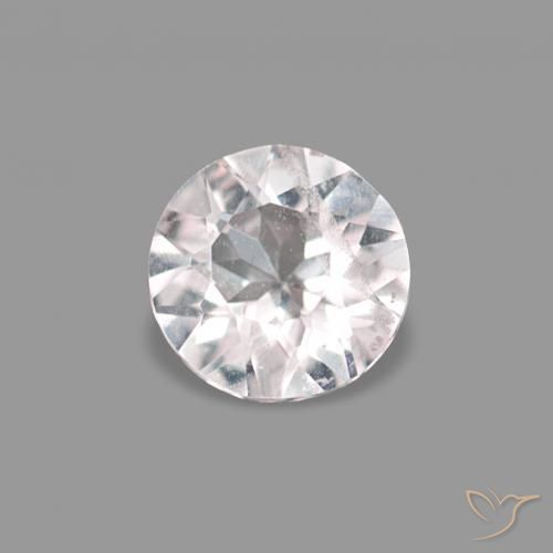 Morganite Rosa chiaro naturale da 0.22 ct, Rotondo, VS