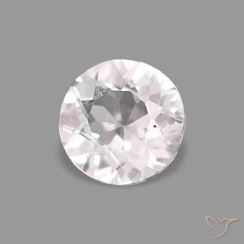 Morganite Rosa Molto Chiaro naturale da 0.28 ct, Rotondo, VVS-VS