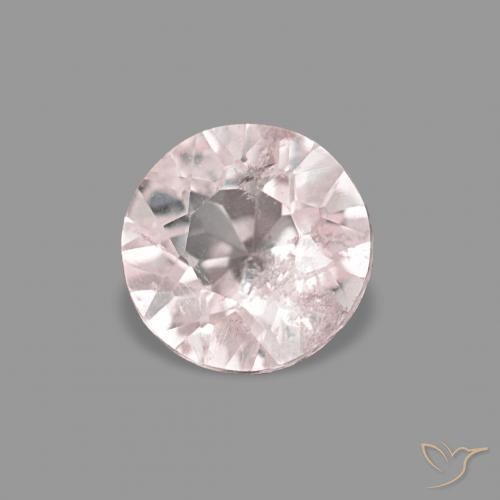 Morganite rosa fenicottero naturale da 0.29 ct, Rotondo, VS-SI