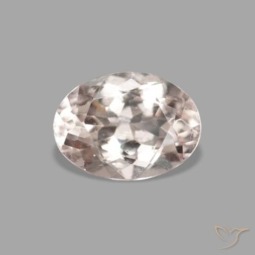 0.75ct Naturale Rosa Molto Chiaro Morganite, Ovale, VVS-VS