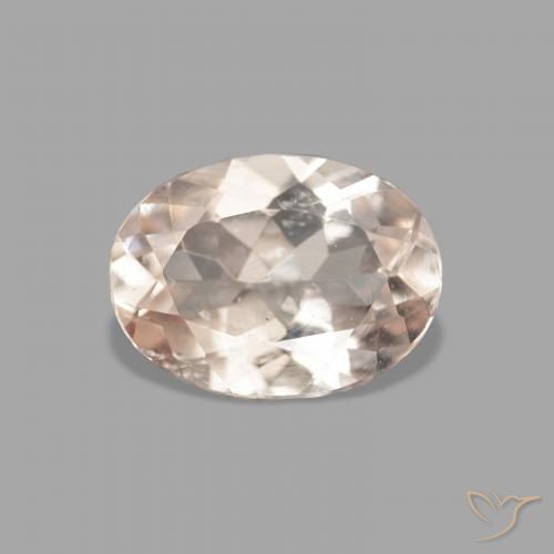 0.96ct Naturale Rosa Molto Chiaro Morganite, Ovale, VVS-VS