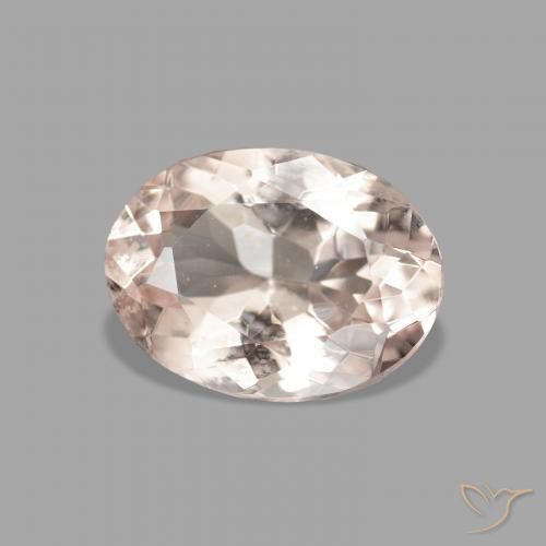 Morganite Medium Light-Pink naturale da 0.95 ct, Ovale, VVS-VS