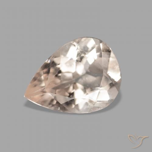0.92ct Naturale Rosa medio Morganite, Forma a pera, VVS-VS