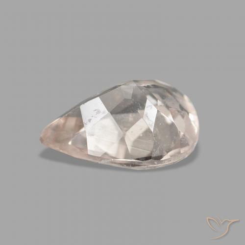 Morganite Rosa medio naturale da 0.92 ct, Forma a pera, VVS-VS