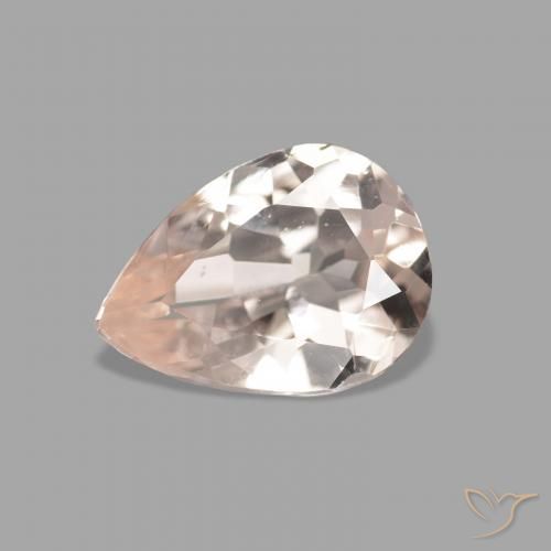 0.84ct Naturale Rosa medio Morganite, Forma a pera, VVS-VS