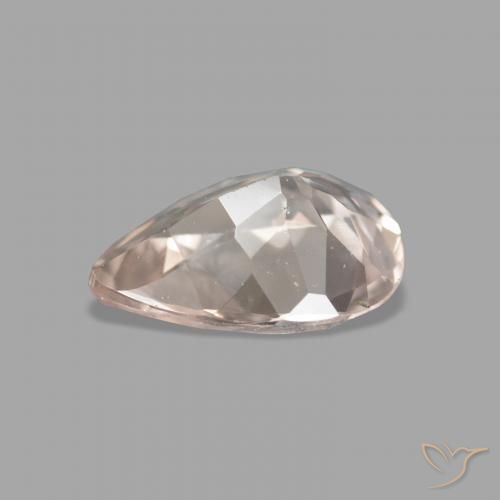 Morganite Rosa medio naturale da 0.84 ct, Forma a pera, VVS-VS