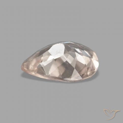 Morganite Medium Light-Pink naturale da 0.83 ct, Forma a pera, VVS