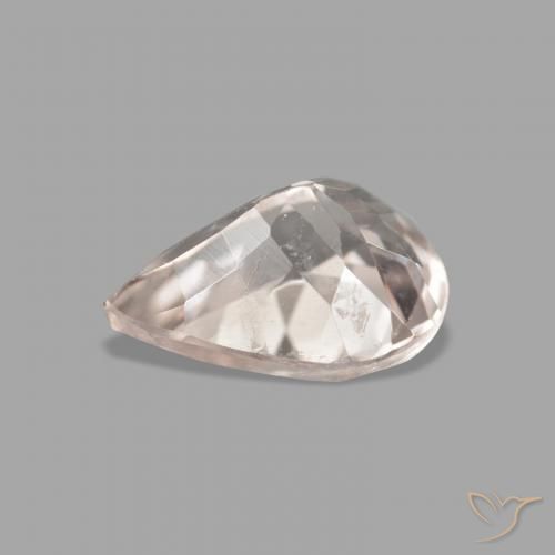 Morganite Rosa salmone naturale da 0.94 ct, Forma a pera, VVS