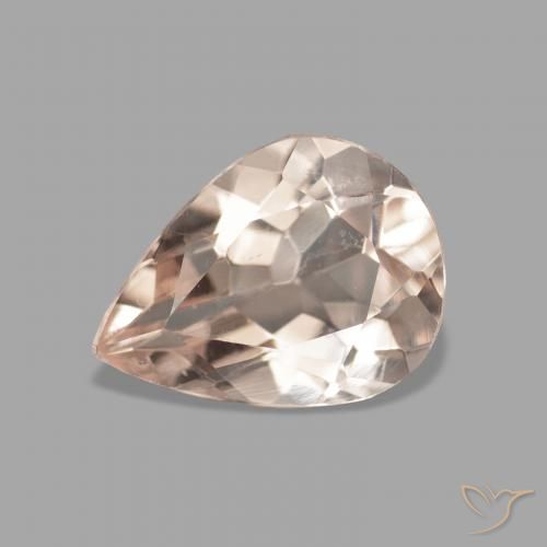 0.95ct Naturale Rosa medio Morganite, Forma a pera, VVS