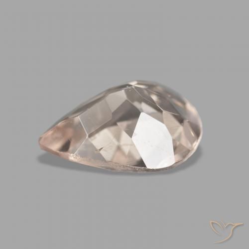 Morganite Rosa medio naturale da 0.95 ct, Forma a pera, VVS