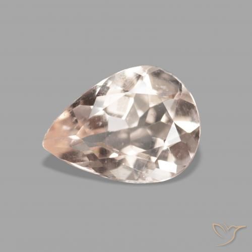 0.83ct Naturale Rosa medio Morganite, Forma a pera, VVS