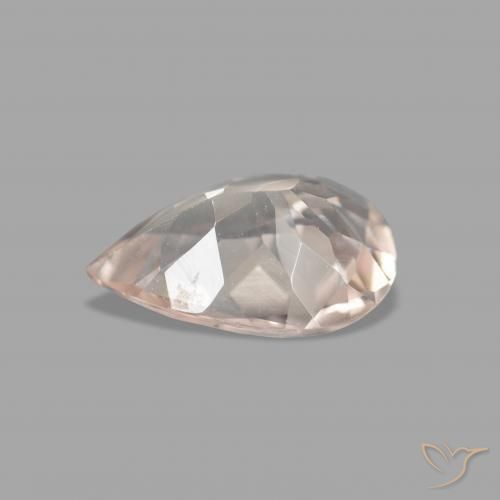 Morganite Medium Light-Pink naturale da 0.78 ct, Forma a pera, VVS