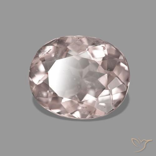 Morganite Medium Light-Pink naturale da 1.35 ct, Ovale, VS