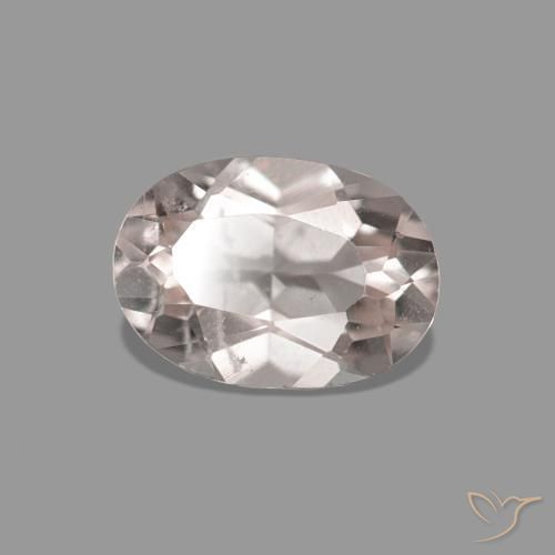 Morganite Medium Light-Pink naturale da 0.43 ct, Ovale, VVS-VS