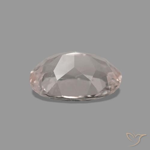 Morganite Medium Light-Pink naturale da 0.43 ct, Ovale, VVS-VS