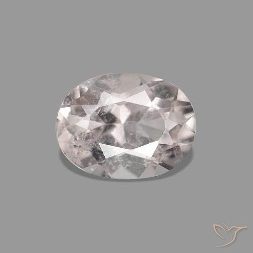 Morganite Rosa chiaro naturale da 0.54 ct, Taglio ovale, VS