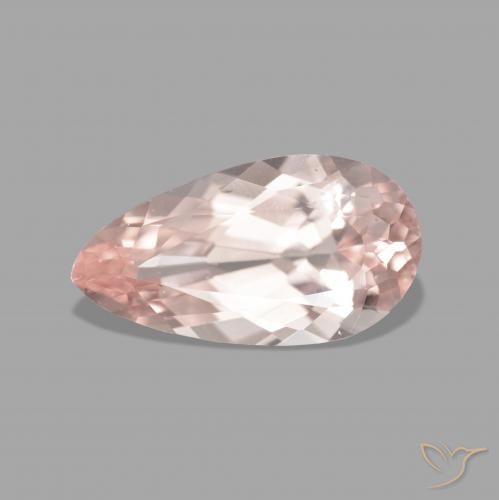 2.48ct Naturale Rosa medio Morganite, Forma a pera, VVS-VS