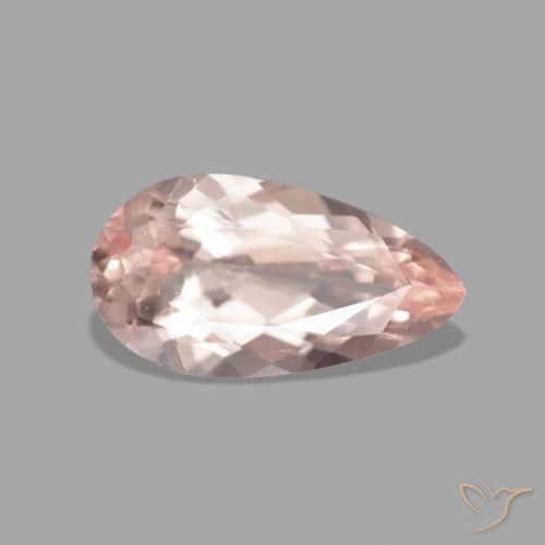 Morganite Rosa medio naturale da 2.48 ct, Forma a pera, VVS-VS