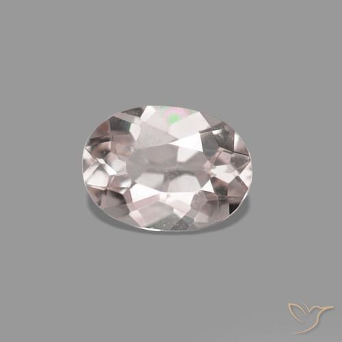 Morganite Rosa Molto Chiaro naturale da 0.33 ct, Taglio ovale, VVS