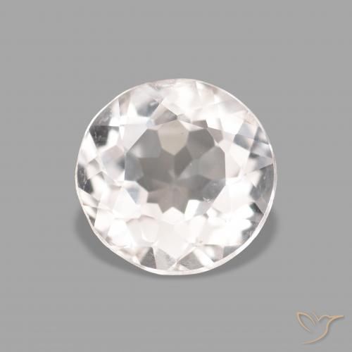 0.64ct Naturale Rosa Molto Chiaro Morganite, Rotondo, VVS