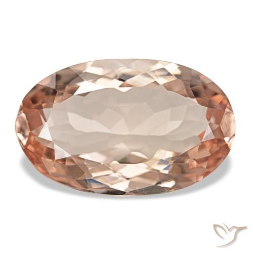 Morganite naturale rosa da 6,71 ct, taglio ovale, VVS