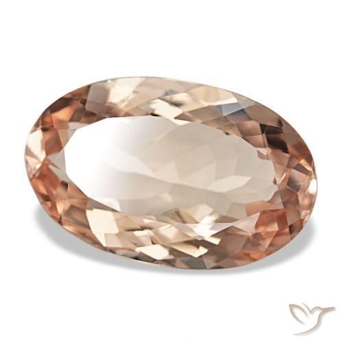 Morganite naturale rosa da 6,71 ct, taglio ovale, VVS