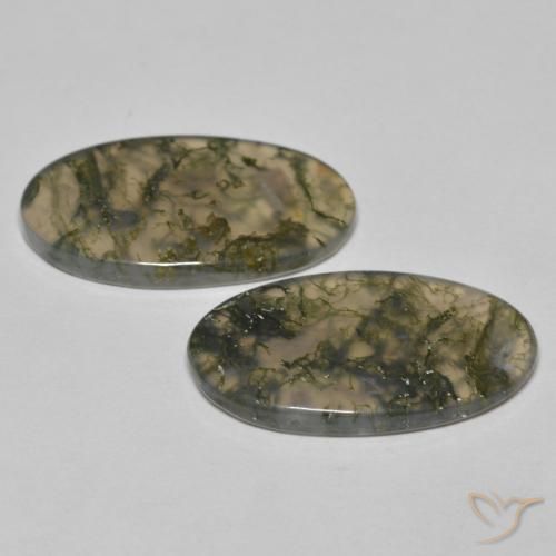 Gemme di Agata muschiata Multicolore naturale da 19.45 ct, Ovale, Trasparente